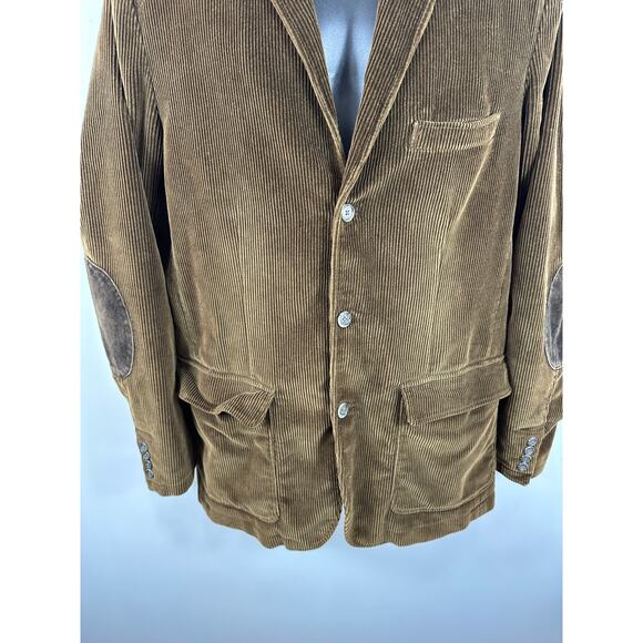 J Crew Corduroy Holmes Sportcoat Size Large Tall Brown Elbow Patches Dapper - Picture 10 of 12